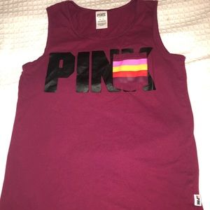 pink tank top